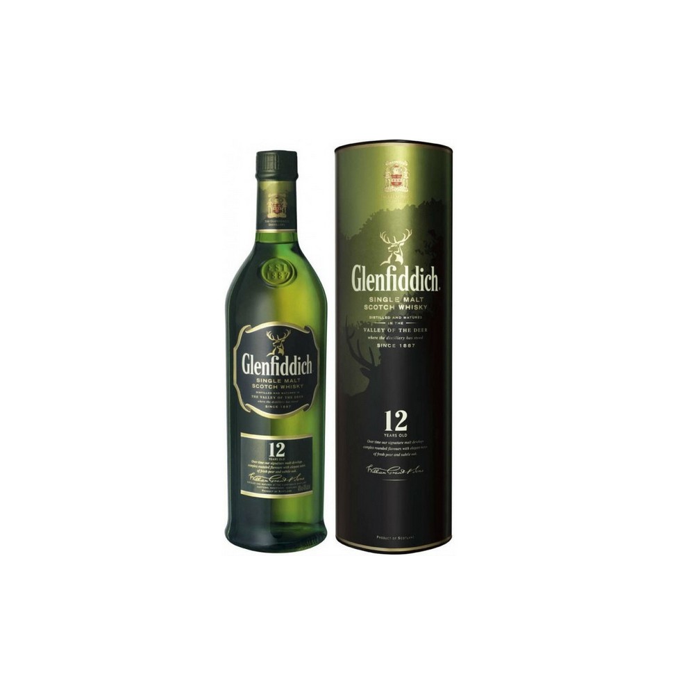 HIGHLAND SINGLE MALT SCOTCH WHISKY  GLENFIDDICH 12yo 0.70 litri