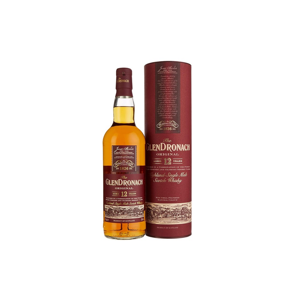 HIGHLAND SINGLE MALT SCOTCH WHISKY GLENDRONACH 12yo  0.70 litri
