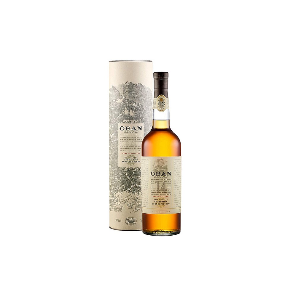 SINGLE MALT SCOTCH WHISKY OBAN 14yo  0.70 litri