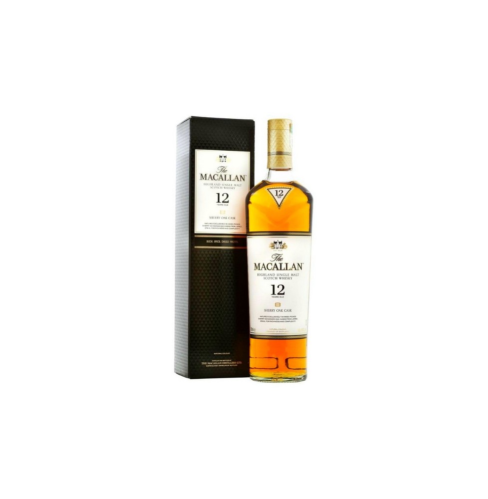 SINGLE MALT HIGHLAND SCOTCH WHISKY MACALLAN  12yo SHERRY OAK 0.70 litri