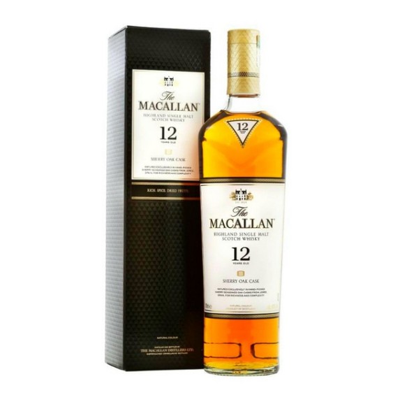 SINGLE MALT HIGHLAND SCOTCH WHISKY MACALLAN  12yo SHERRY OAK 0.70 litri