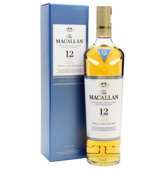 SINGLE MALT HIGHLAND SCOTCH WHISKY MACALLAN  12yo TRIPLE CASK MATURED 0.70 litri