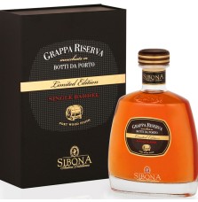 SIBONA GRAPPA RISERVA SPECIALE BOTTI DA PORTO SINGLE BARRELL  0.70 litri