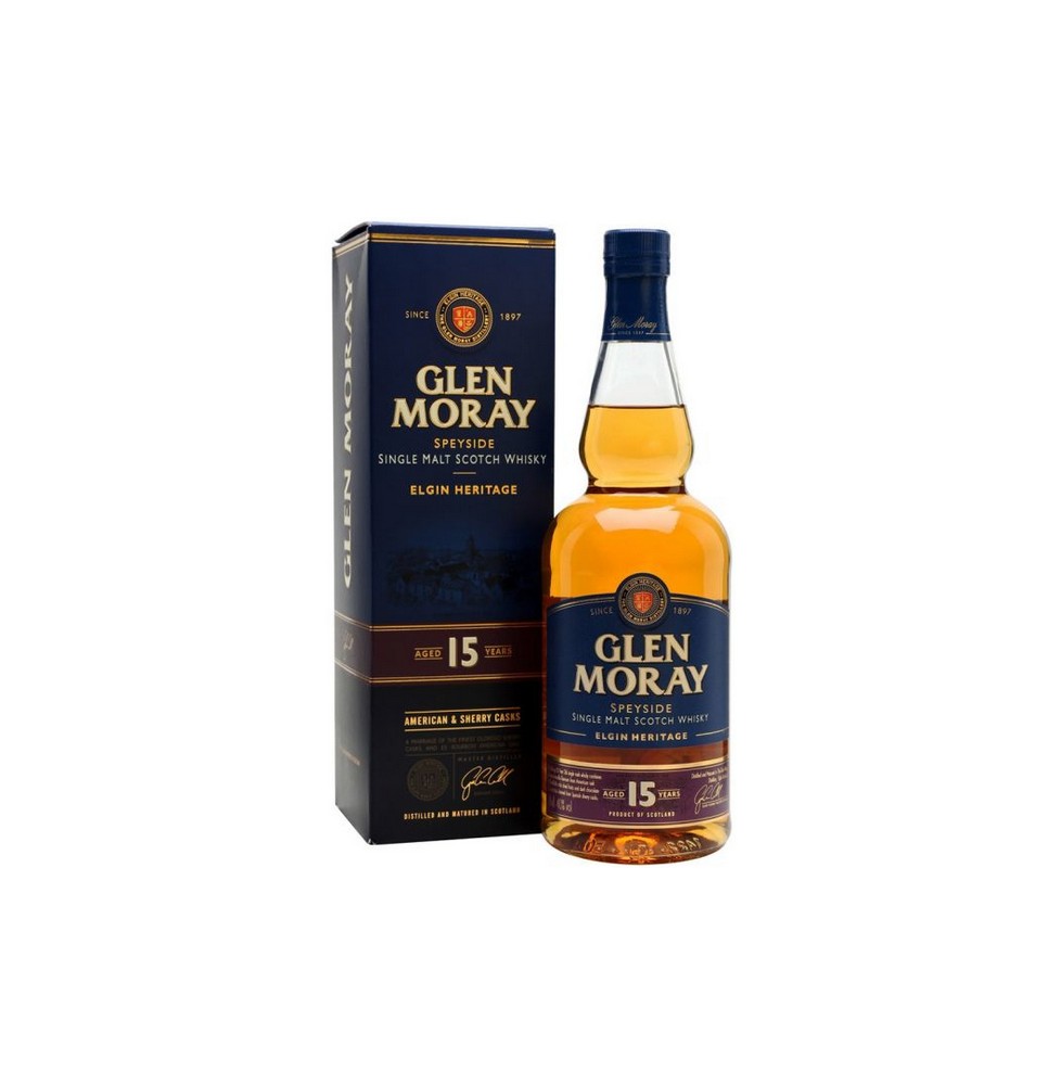 SPEYSIDE SINGLE MALT SCOTCH WHISKY GLEN MORAY 15yo 0.70 litri