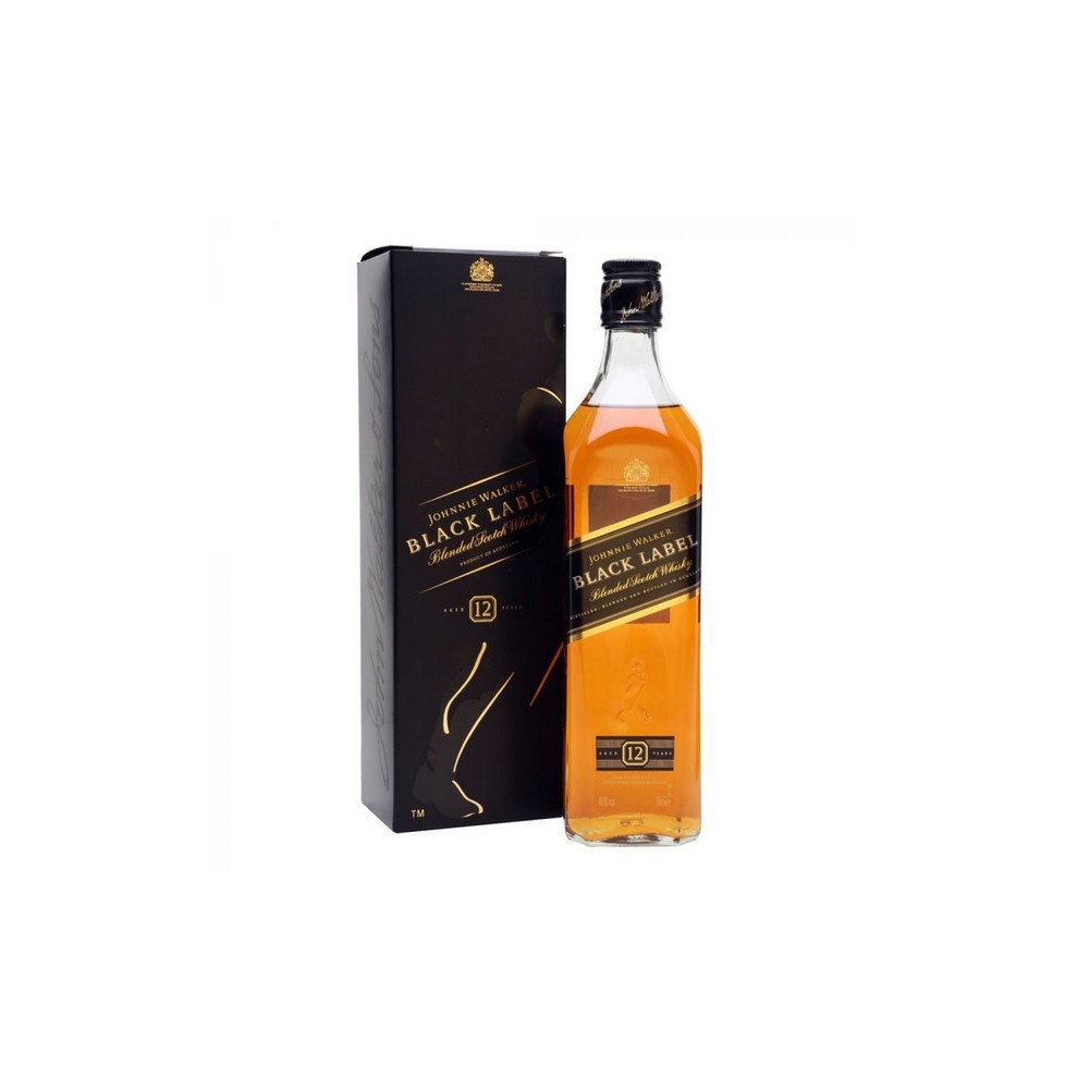 BLENDED SCHOTCH WHISKY JOHNNIE WALKER BLACK 12yo 0.70 litri