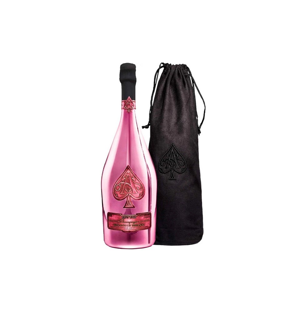 ARMAND DE BRIGNAC CHAMPAGNE BRUT ROSE' VELVET BAG  0.75 litri