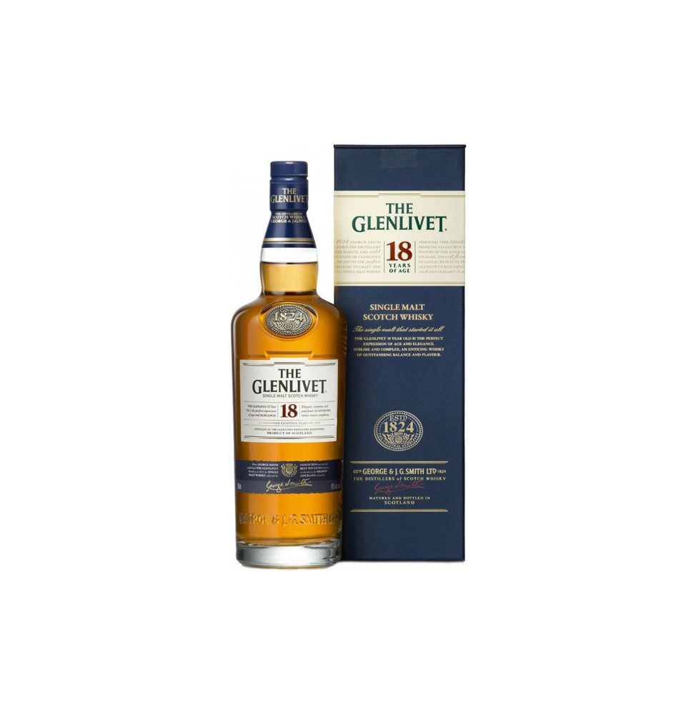 SINGLE MALT SCOTCH WHISKY GLENLIVET 18yo 0.70 litri