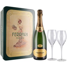 FERRARI SCATOLA DI LATTA PERLE' + 2 FLUTE 0.75 litri